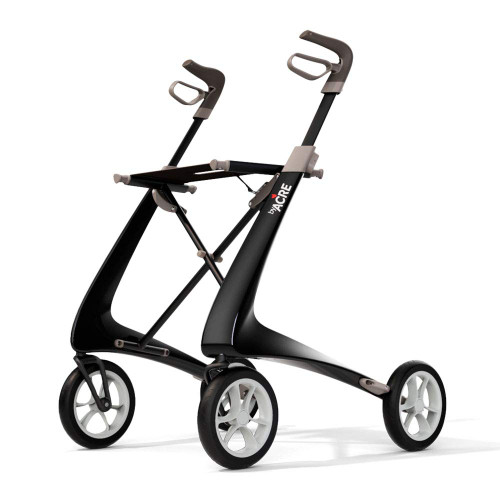 byACRE Carbon Ultralight Comfort Walker Rollator black, left side