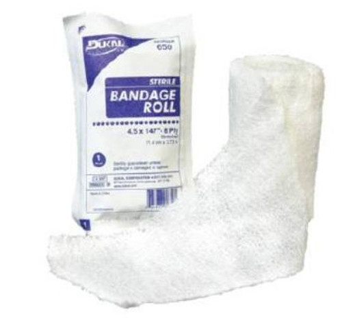 Gauze Bandage Roll, 6-Ply Cotton, 4.5" x 4.1 yrds