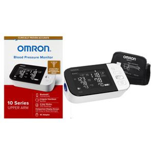 Omron 10 Series® Wireless Upper Arm Blood Pressure Monitor, 7.5" x 4.7" x 3.3"