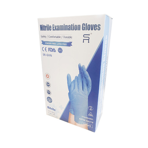 Nitrile exam gloves