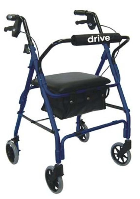 Drive Deluxe Aluminum Rollator with Padded Seat