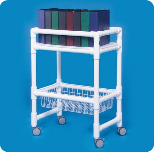 Notebook Chart Rack W/Wire Basket