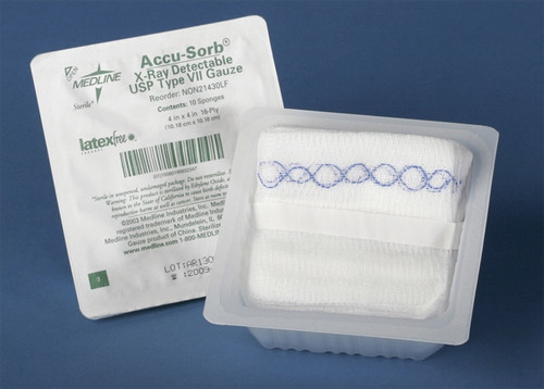 X-Ray Detectable Gauze Sponges