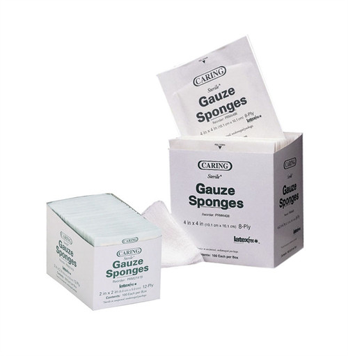 Caring Sterile Gauze Sponges