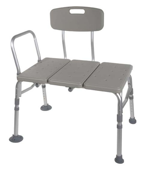 Plastic Transfer Bench with Adjustable Backrest