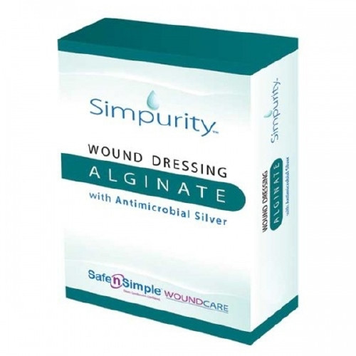 Calcium Alginate Dressing with Silver Simpurity Rectangle Sterile