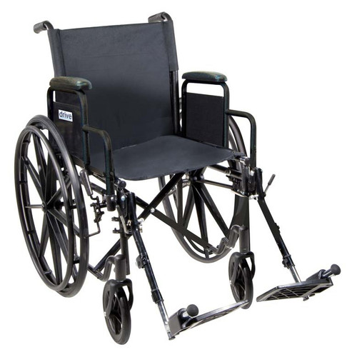 Silver Sport 1 Wheelchair with Full Arms and Swing away Removable Footrest