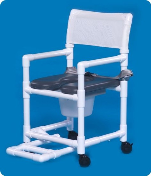 Standard Line Open Front Soft Seat Shower Chair Commodes - VLOF17PFRSB