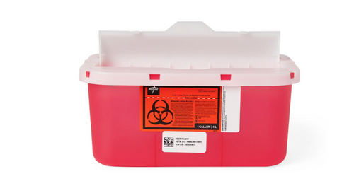 Medline Biohazard Patient Room Sharps Disposal Containers (1 Gallon)