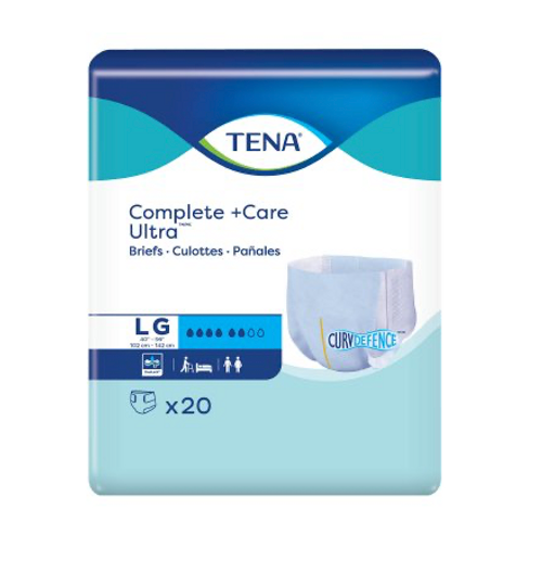 Unisex Adult Incontinence Brief TENA Complete + Care Ultra™ Large Disposable Moderate Absorbency